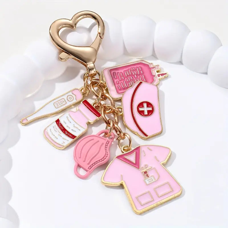 NXQXN Alloy Nurse & Doctor Themed Keychain – Perfect Gift for International Nurses Day
