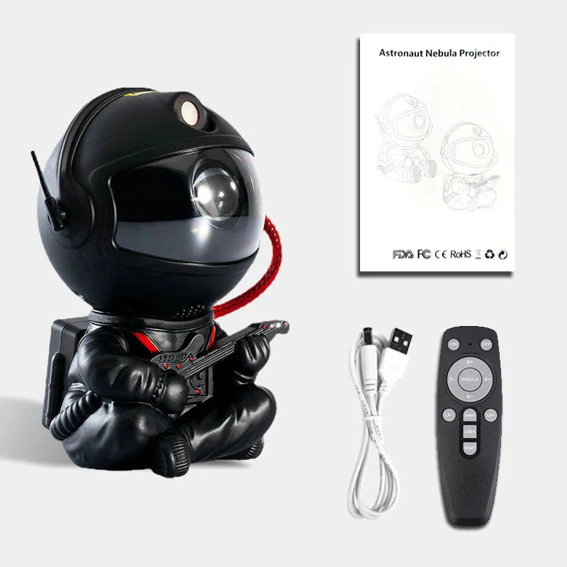 Astronaut Galaxy Star Projector - Nebula Night Light with Remote Control & 360° Rotating Design