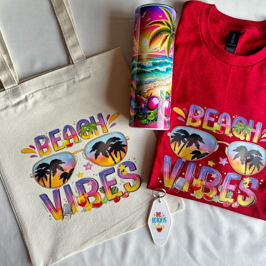 Summer Gift Bundle – Tshirt + Tumbler + Tote Bag + Keychain + Free Gift