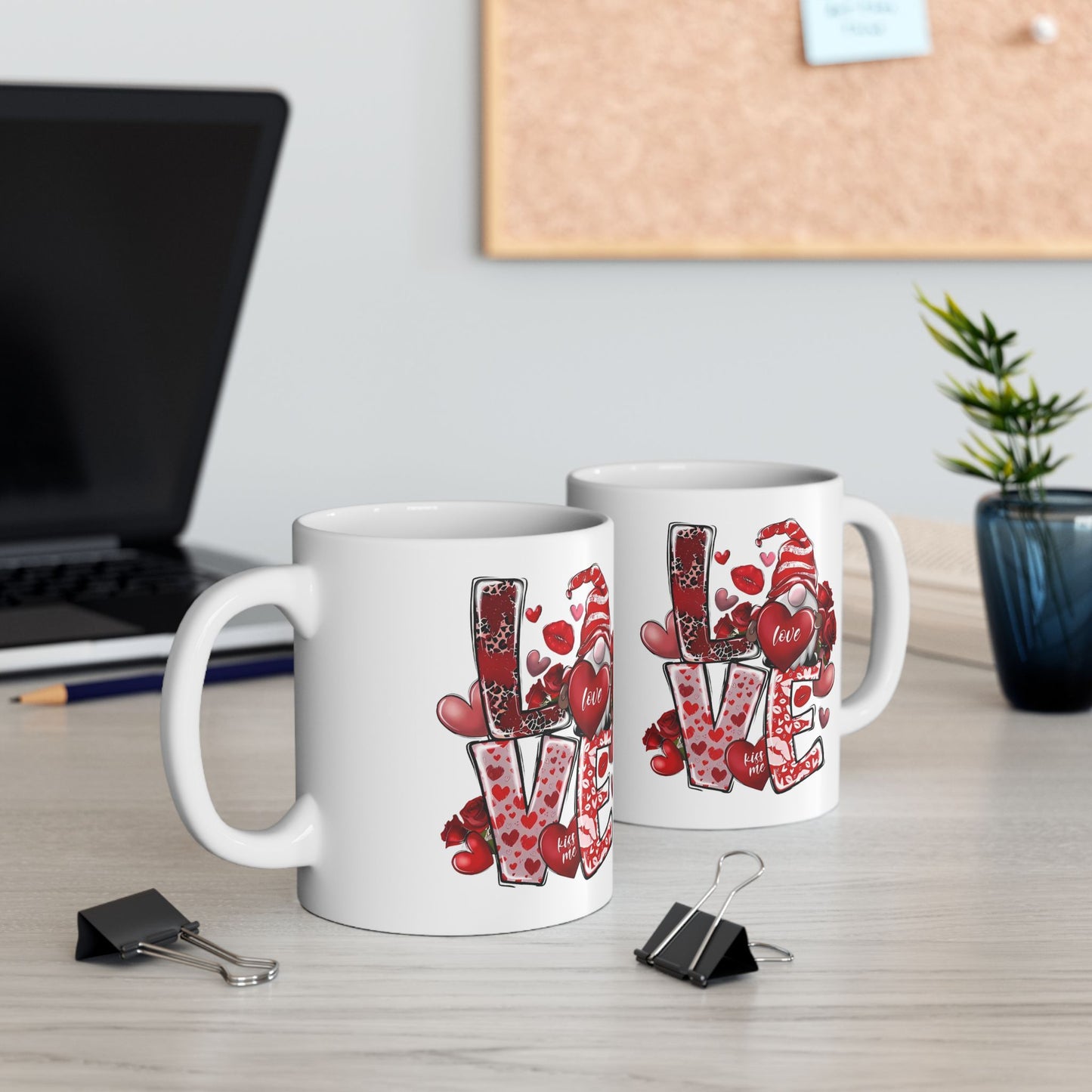 Tasse en céramique avec un joli gnome d'amour – Cadeau de Saint-Valentin idéal pour votre bien-aimé