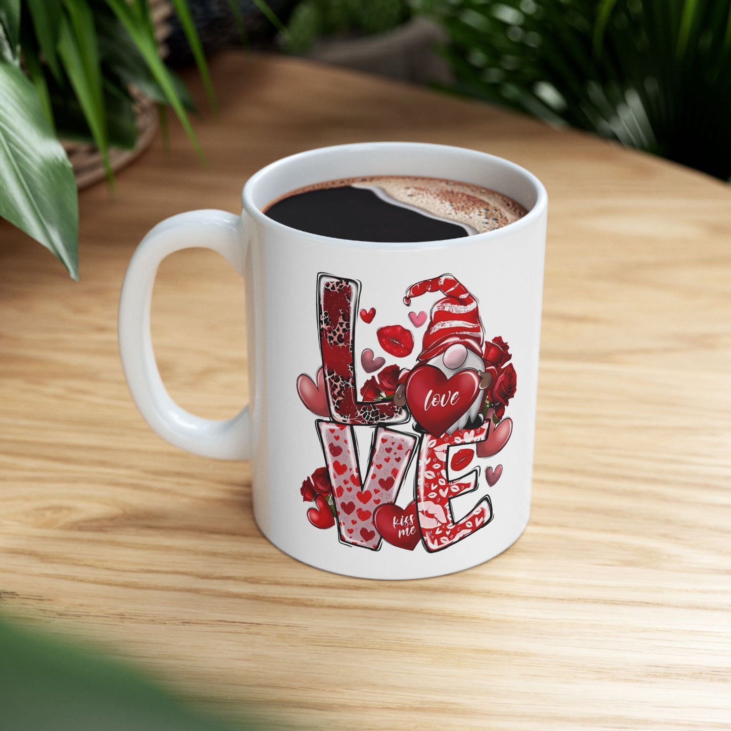 Tasse en céramique avec un joli gnome d'amour – Cadeau de Saint-Valentin idéal pour votre bien-aimé