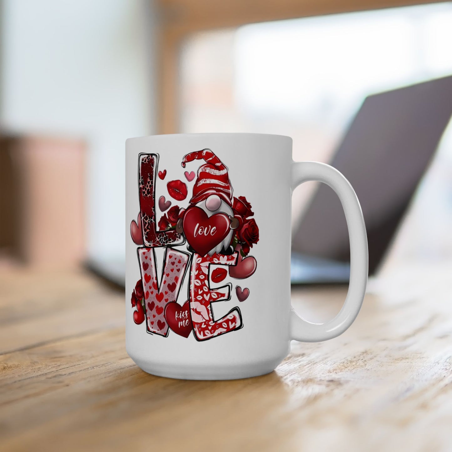 Tasse en céramique avec un joli gnome d'amour – Cadeau de Saint-Valentin idéal pour votre bien-aimé