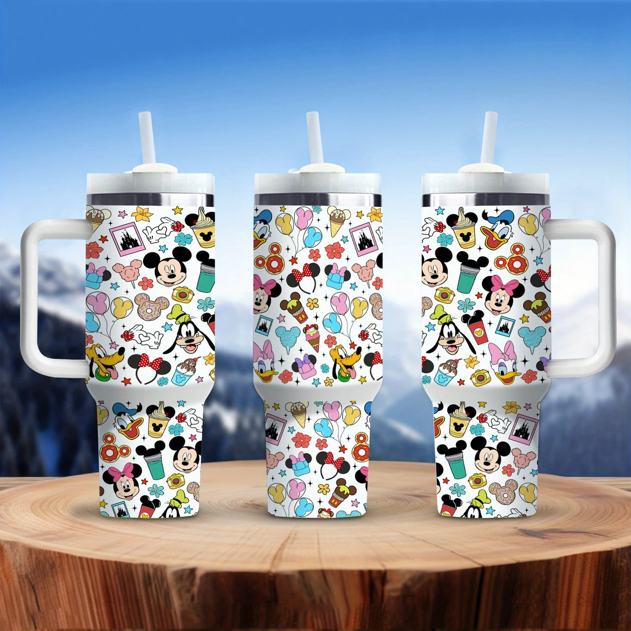 Disney 40oz Stainless Steel Tumbler with Straw – Insulated & Leakproof Travel Mug