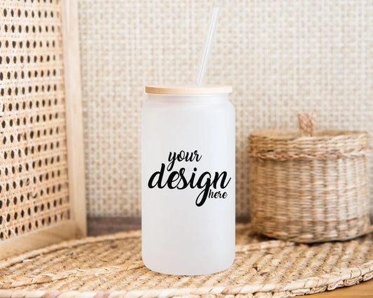 Best Mom Ever Glass Cup – 16oz / 473ml Glass Tumbler with Bamboo Lid & Straw - Clear or Frosted