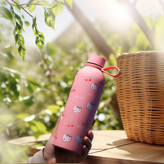 Hello Kitty Stainless Steel Water Bottle with Leak-Proof Lid – 17oz (500ml) Insulated & Reusable