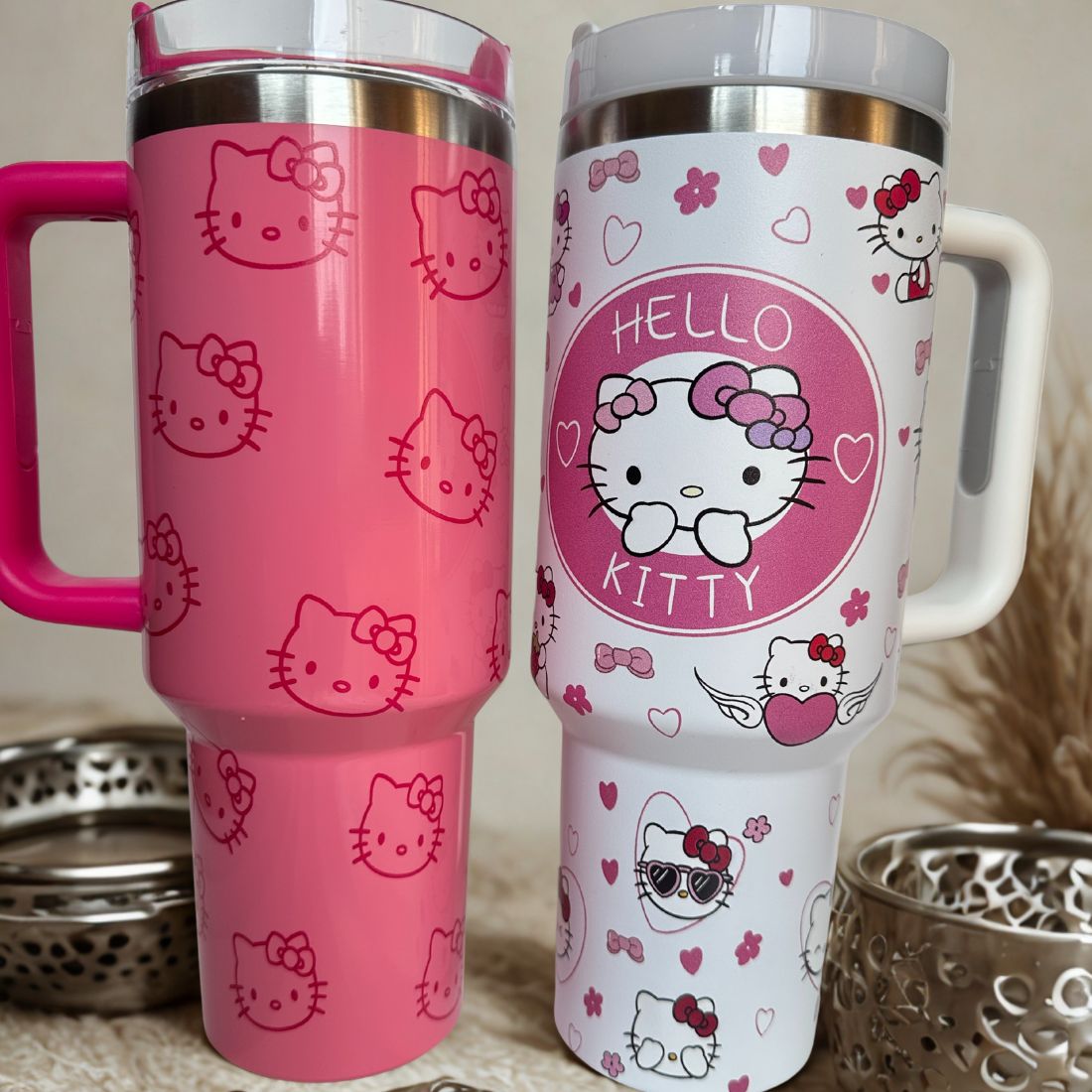 Hello Kitty Gift Bundle – Tumbler + Tote Bag + Eye Mask + Keychain + Free Gift