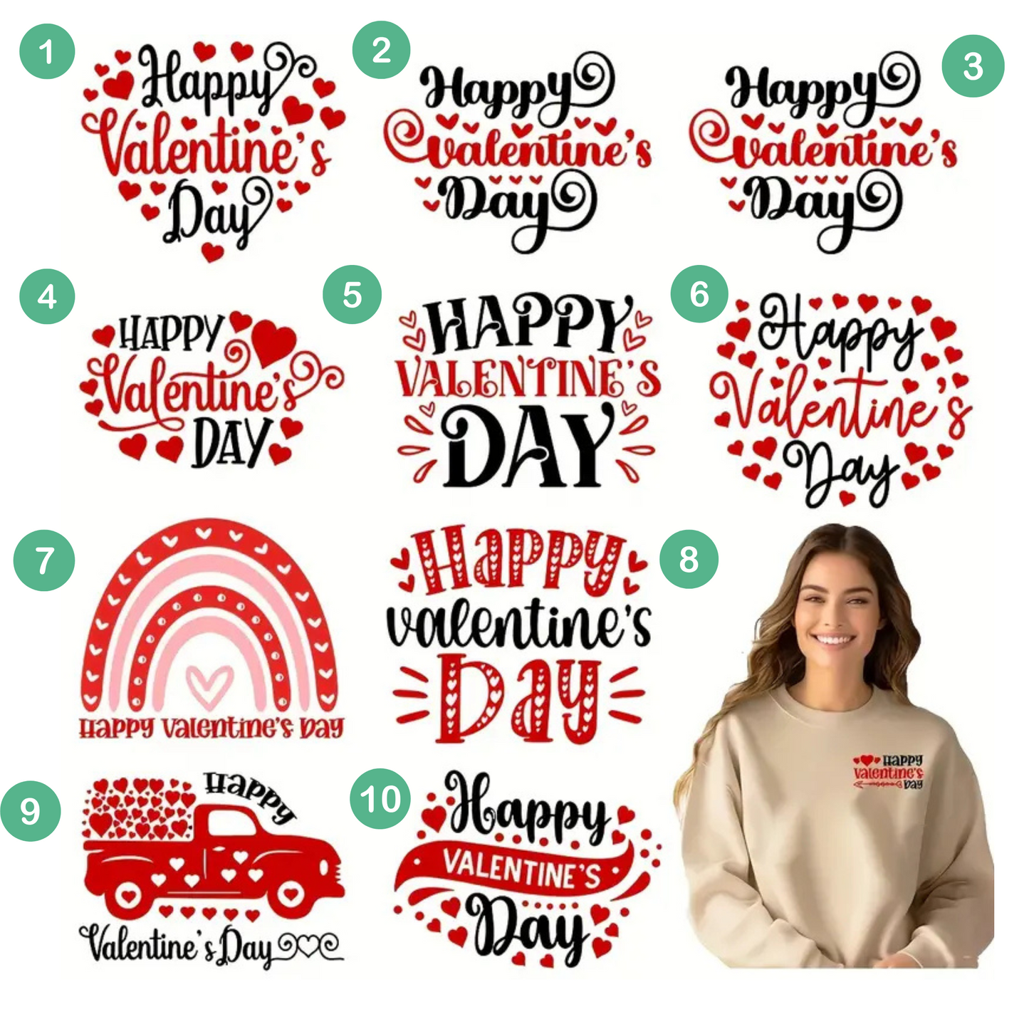Sweat à capuche unisexe Happy Valentine's Day – Sweat-shirt confortable et personnalisable sur le thème de l'amour