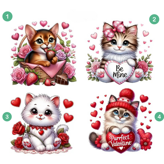 Unisex Valentine's Day Cat Crewneck Sweatshirt – Cozy & Customizable Love-Themed Apparel