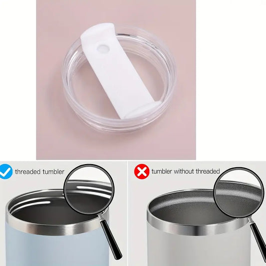 Transparent Tumbler Lid – Fits 40oz Threaded Tumblers Only