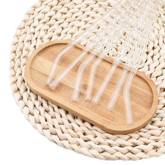 High Borosilicate Transparent Glass Straws – Reusable & Heat-Resistant