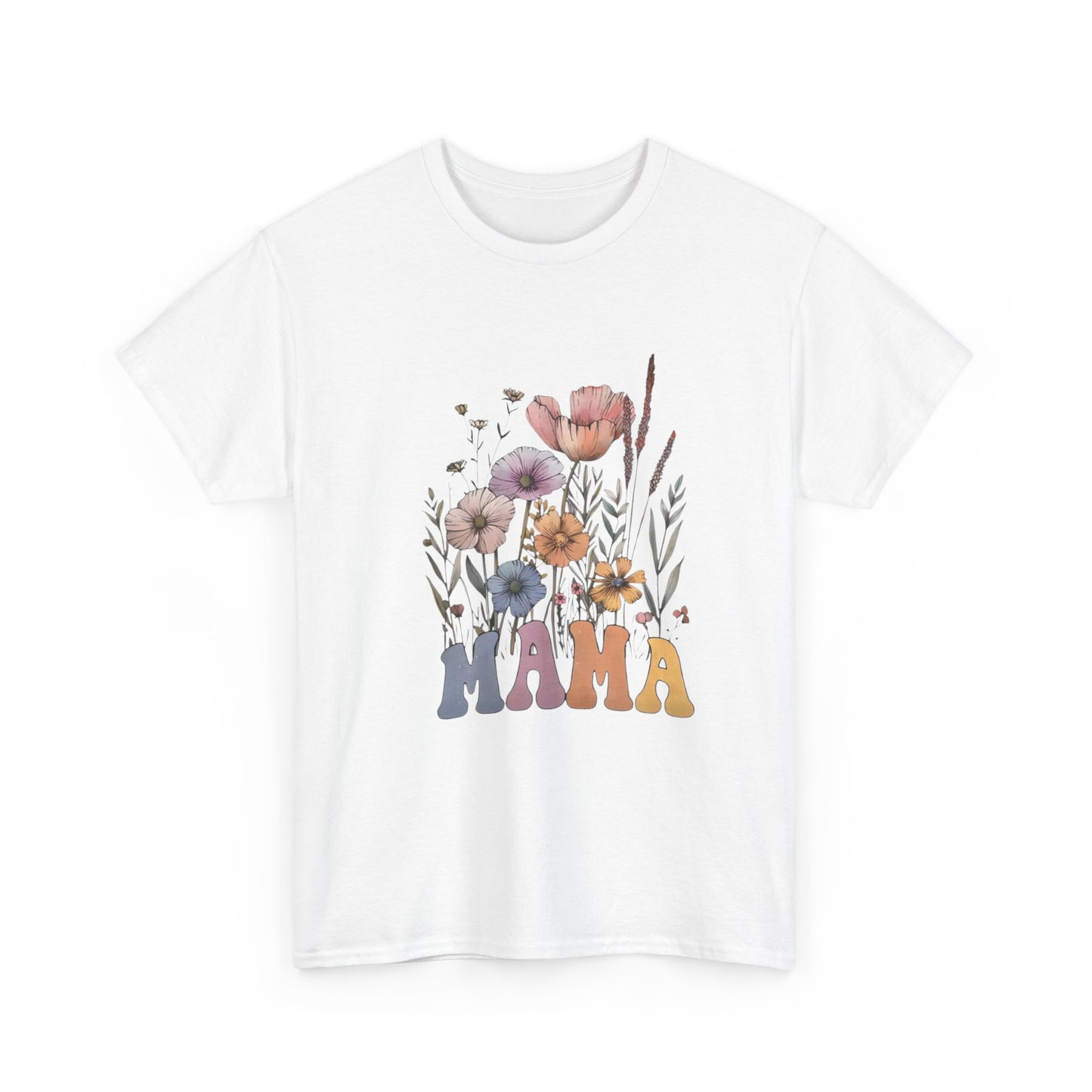 Bohemian Wildflower Mama Cotton T-Shirt